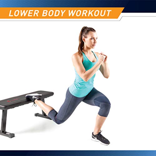 Marcy Flat Utility Weight Bench for Home Gym Weight Training and Ab Exercises - color: Basic - Black