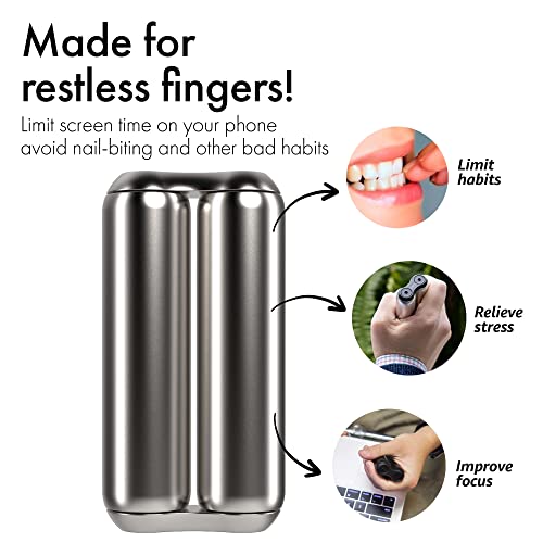 ONO Roller - Handheld Fidget Toy for Adults | Help Relieve Stress, Anxiety, Tension | Promotes Focus, Clarity | Compact, Portable Design (Natural, Full Size - Stainless Steel) - size: Full Size, style: Stainless Steel - Natural
