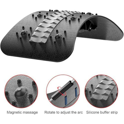 Back Stretcher, with AcupressurePoints, 38.5x21.5x6cm, Level Spinal Support Board, Spine Deck Massager Stretching Device, Versatile Back Support, for s Offices Home Gym Travel