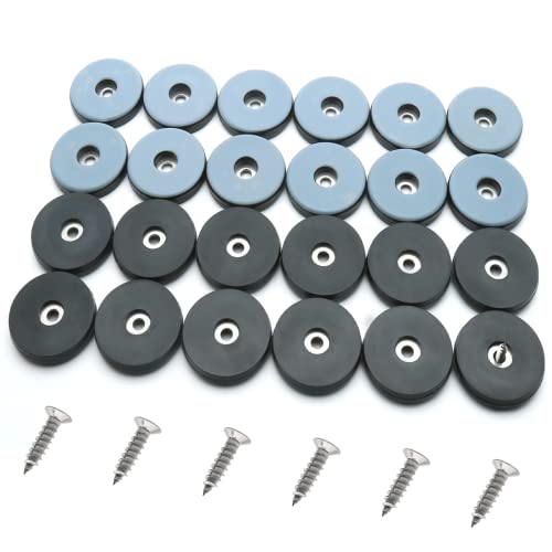 Teflon Furniture Sliders, 1-1/2 Inch Round, Grayish Blue, 24 Pcs