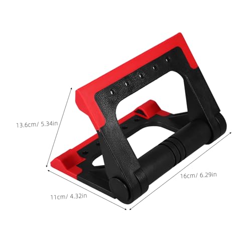 Abaodam Push-up Bars Pair Rotating Push-up Rack Red Metal Fitness Equipment for Home Strength Training Men Women