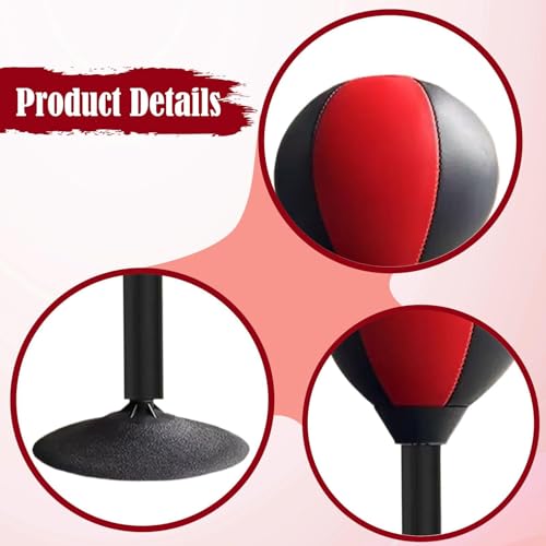Boxing Speed Ball Suction Cup Base Punching Bag Desktop Heavy Duty PU Material Fast Reaction Agility Training Suitable for Adults Women Men Dorm Home