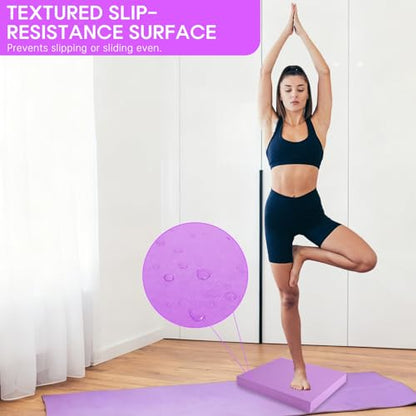 Exercise Balance Pad，Balance Foam Mat for Physical Therapy Equipment & Strength Stability Training, Slip Resistant Foam Mat for Yoga, Pilates, Meditation，Gardening knee pads - color: Purple