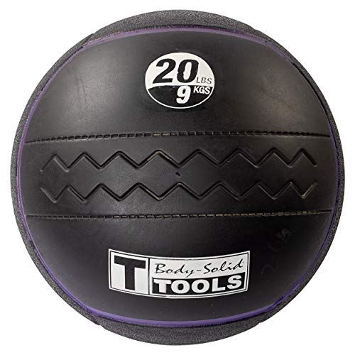 Body-Solid Heavy Rubber Medicine Ball - Non Bouncing Wall Balls for Strength Training, Weight Loss Workout, Core Exercise and Home Gym Fitness, Black - style: 20lbs.