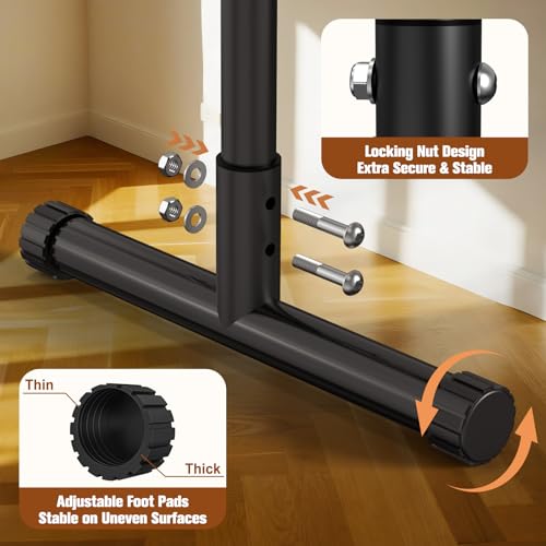 RELIFE REBUILD YOUR LIFE Dip Bar for Home Gym Training 400LBS Parallel Bars - color: Black-04
