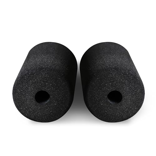 WF Athletic Supply Foam Foot Pads, Foam Roller for Gym Exercise Machines Equipment Replacements, Roller Pad for Leg Extension, PEC Deck Pads for Weight Bench, Sold by Pair (7” x 4” OD x 0.875” ID)
