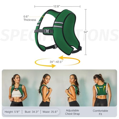 Zelus Weighted Vest for Women Men, Washable Z-Fit Weighted Vest 5/10/15lb - color: Green, size: 10 LB