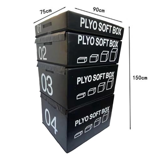 LICOME Jump Box Soft Foam Box Professional Physical Training Combination Box Used for Home Gym and Outdoor Exercise. Suitable for Agility Training and Speed Training - color: D