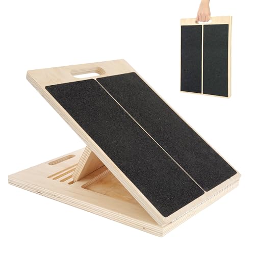 Portable Slant Board for Calf Stretching Squats Calf Stretcher Physical Therapy Equipment Adjustable Incline Board for Knees Ankle Heel Feet Leg