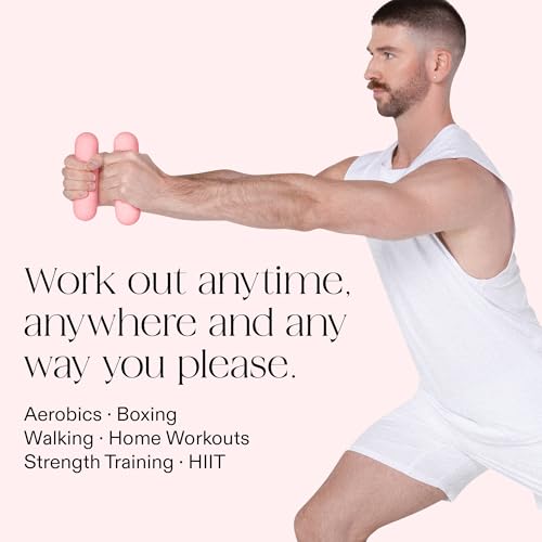 Bala Bars Dumbbell Set for Women & Men - Set of 2 Bars Designed for Walking, Strength Training, HIIT, Boxing & Aerobics - Hand Weights for Working Out at Home