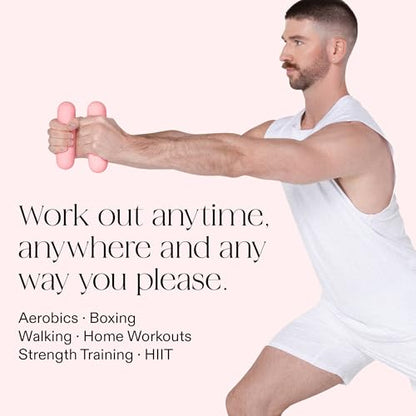 Bala Bars Dumbbell Set for Women & Men - Set of 2 Bars Designed for Walking, Strength Training, HIIT, Boxing & Aerobics - Hand Weights for Working Out at Home