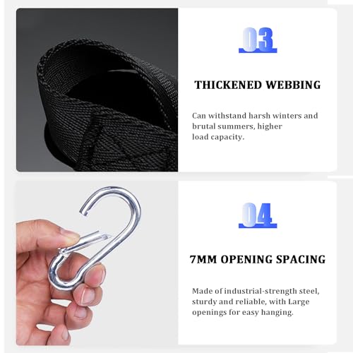 Fitness Pulley Cable Attachments, Tricep Extension Strap Cable Attachments Straps Cable Pulley System Accessories Home Gym Fitness Strap for Greater Range of Motion (Straps)