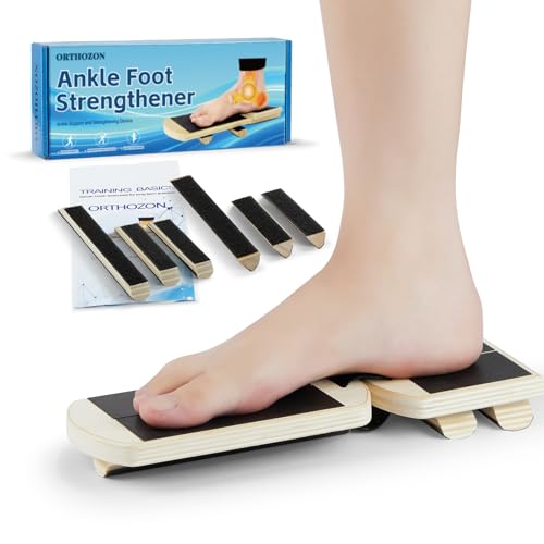 Ankle Foot Strengthener, Sprain Exerciser, Single Leg Balance Board for Stability Training, Posture Corrector, Home Gym Fitness Equipment (Log Color)