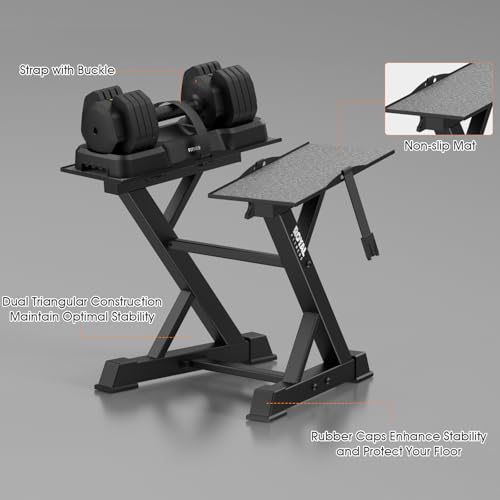 Adjustable Dumbbell Rack Weight Rack Heavy Duty, Home Gym Dumbbell Storage Stand Holder - color: Heavry Black