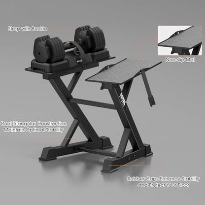 Adjustable Dumbbell Rack Weight Rack Heavy Duty, Home Gym Dumbbell Storage Stand Holder - color: Heavry Black