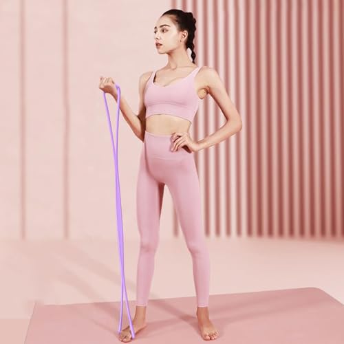 Stretch Fitness Band Portable Body Stretching Tension Rope - color: Purplle, size: 25 lbs