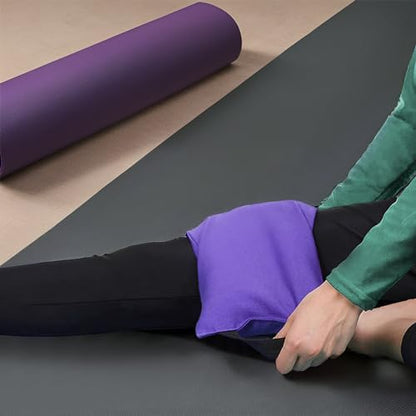 TOPTIE 2 Pack Yoga Sandbag Weighted Bag for Fitness Yoga Bolster, Unfilled Sandbag 16 x 7 Inch