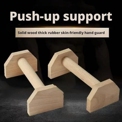Push-Up Stand,Parallettes Bars,Wooden Calisthenics Equipment for Handstand Training,Non-Slip Base Exercise Home Workout Equipment,Parallettes Handle Stands Grip for Men Strength Training