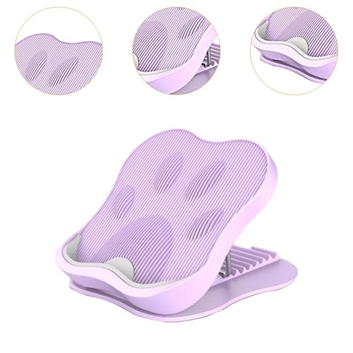 Calf Stretching Board Calf Stretcher Anti Slip Foldable Standing Leg Stretching Adjustable Fitness Board for Heel Hamstring, Pink(Violet)