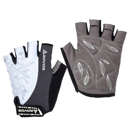 Cycling Gloves for Men & Women - 5MM Anti-Slip Shock-Absorbing Gel Pad, Lightweight & Breathable Half Finger Design for Mountain Cycling, Gym, Motorcycle, Outdoor Sports