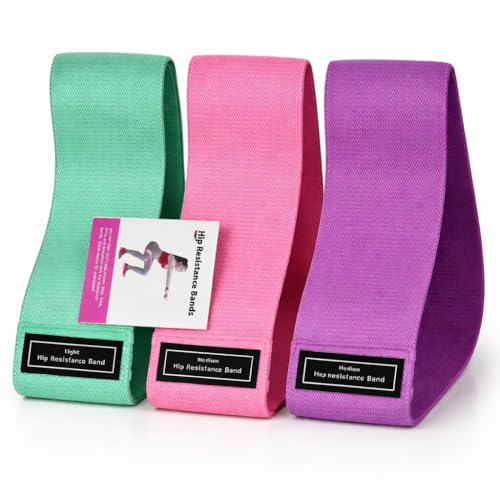 – Premium Booty Resistance Bands Set for Women | Non-Slip Fabric Exercise Bands | Home Gym, Glutes, Legs & Hip Workouts | Includes Carry Bag