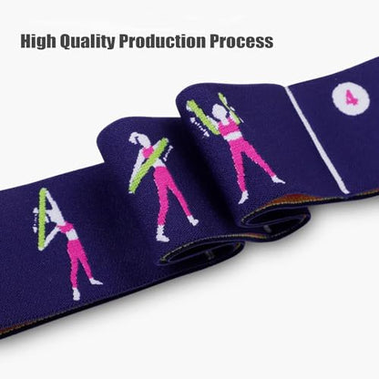 Stretching Strap with Loops, Improve Body Flexibility Elastic Yoga Stretching Strap Backbend Assist Trainer Leg Stretch Strap Home Gym Equipment for Pilates Splits Ballet Dance Gymnastics Rehab