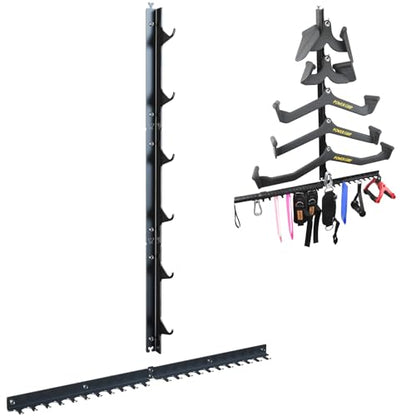 VAIIO lat pull down bar storage, One-piece molding gym storage wall organizer, Large-capacity storage gym storage rack, home gym organizer