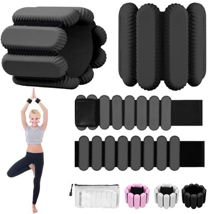 Ankle Weights for Women and Men, Adjustable Wrist Weighted Training Bracelet for Home Gym Workout, Strength Training Walkin Running, Foot weights for exercise,2pc on Set