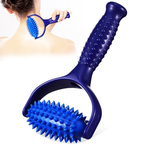 Lurrose Handheld Spiky Massage Ball Roller for Deep Tissue Myofascial Release, Fascia Release Tools for Neck, Back, Leg & Deep Tissue Massage, Massage Roller for Muscle Relief and Body Relaxation