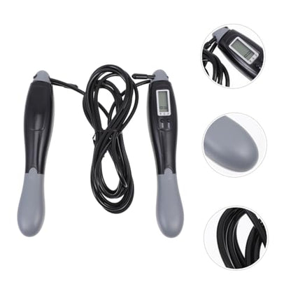 Sosoport Intelligent Digital Counting Jump Rope for Fitness, Steel Wire Skipping Rope with Digital Counter, Adjustable Length for Adult Workout and Weight Loss Training, Outdoor Exercise