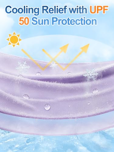 4 Pack Mini Cooling Towels (30"x9") - Kids Cooling Towel, Soft Breathable Cooling Neck Wraps with UPF 50 Sun Protection for Boys Girls Running Exercise Parent-child Activities School Outdoor Sports