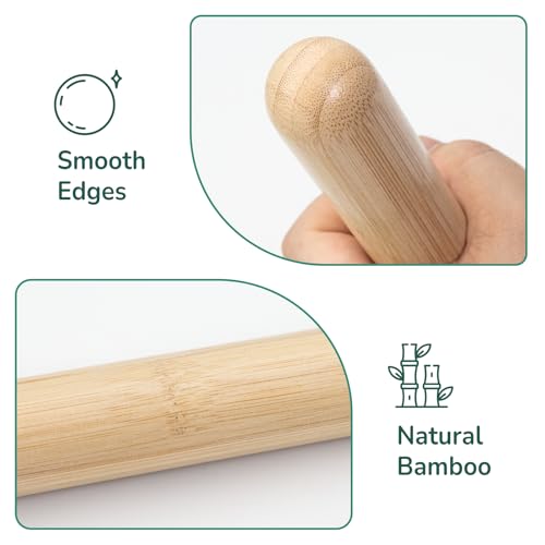 Bamboo Massage Stick - Body Shaping Roller, Guasha Massage Tool for Relaxing Muscles
