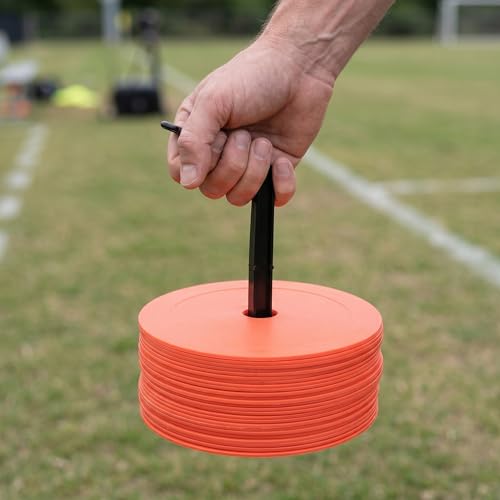 YARNOW 1 Set Flat Cones6 Inch, Non-Skid Agility Marker Discs for Football Tennis Gymnastics, High-Visibility Court Floor Dots for Outdoor and Indoor Exercises