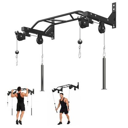 Fitvids Wall Mounted Pull Up Bar, Heavy Duty Multi-Grip Chin Up Bar for Home Gym, 450 lbs Weight Capacity Upper Body Strength Training Equipment, Multiple grip styles available