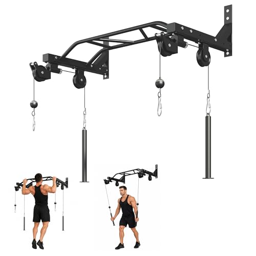 Fitvids Wall Mounted Pull Up Bar, Heavy Duty Multi-Grip Chin Up Bar for Home Gym, 450 lbs Weight Capacity Upper Body Strength Training Equipment, Multiple grip styles available