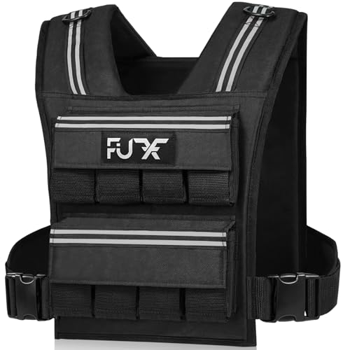 FUFF Adjustable Weighted Vest Men,20/30/40 LB Weight Vest for Strength Trainin, Workout Vest Woman with Removable Iron Weights for Walking, Rucking, Running, Exercise - size: 40 LB