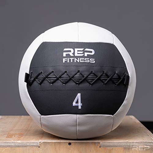 REP Weighted Slam Balls for Home Gym Fitness | 5-30 lb Soft Textured Medicine Ball Sizes | Heavy Sand-Filled Workout Weights for Strength, Core Training, Crossfit, Conditioning & Slam Ball Exercises - style: 4 lbs