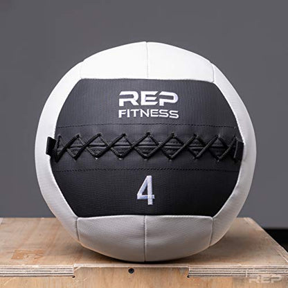 REP Weighted Slam Balls for Home Gym Fitness | 5-30 lb Soft Textured Medicine Ball Sizes | Heavy Sand-Filled Workout Weights for Strength, Core Training, Crossfit, Conditioning & Slam Ball Exercises - style: 4 lbs