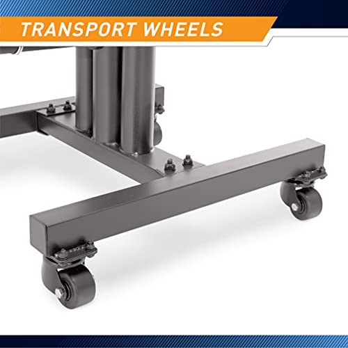 Marcy Olympic Weight Plate Tree for 2-Inch Plates Weight Storage Rack - color: Square w/ Wheels - Black