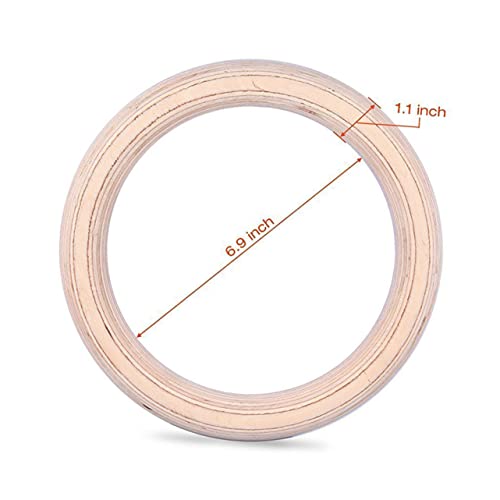 Birch Gymnastics Rings for Full Body Workouts Exercise Rings for Strength Training Durable Non Slip Grip for Pull Ups Push Ups Dips and More