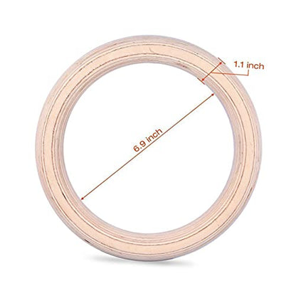 Birch Gymnastics Rings for Full Body Workouts Exercise Rings for Strength Training Durable Non Slip Grip for Pull Ups Push Ups Dips and More