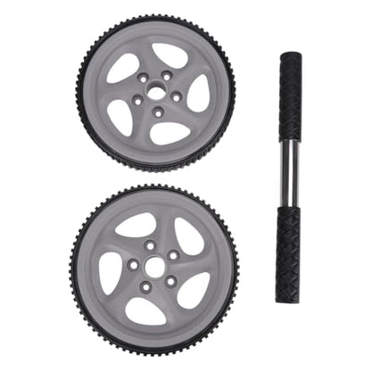Portable Dual Wheel Ab Roller Multifunctional Home Fitness Equipment Ergonomic Handles Knee Pad for Men and Women for Abdominal Exercise and Stomach Strengthening
