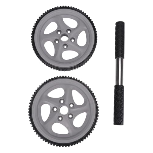 Portable Dual Wheel Ab Roller Multifunctional Home Fitness Equipment Ergonomic Handles Knee Pad for Men and Women for Abdominal Exercise and Stomach Strengthening