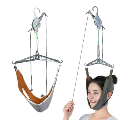 Adjustable Cervical Neck Traction Device for Neck Pain Relief, Neck Stretcher for Home and Outdoor Use, Spine Decompression Device