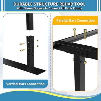 Physical therapy parallel bars, Walking assist bar for rehab & walking balance issues, Adjustable height & width (6FT) - size: 6FT