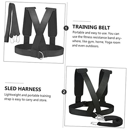 Happyyami Universal Adjustable Sled Harness for Resistance Training Jogging Exercise Belt Fitness Device