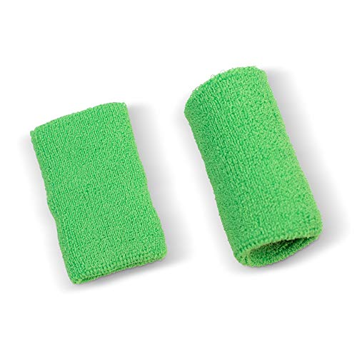 US Glove Sweat Bands for Wrists, Sports Wristbands for Men & Women, Athletic Hand Bands for Tennis, Gymnastics, Basketball, Volleyball, Baseball, Football or Gym Sport, 2-pc Cotton Arm Sweatbands 4.5" - color: Lime Green, size: 4.5 inch