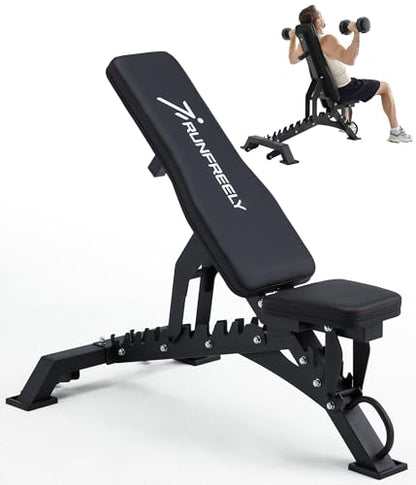 Heavy Duty Weight Bench 1000LB Capacity, Adjustable FID Workout Bench Weight Lifting, Bench Press for Gym and Home Gym