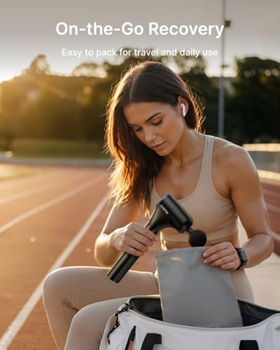 RENPHO Massage Gun with Extension Handle, 4-in-1 Back Massager Detachable, 10MM Massager Gun for Deep Tissue Relief, FSA Eligible, Handheld Neck Massager for Soreness, Travel Massage Tool, HSA