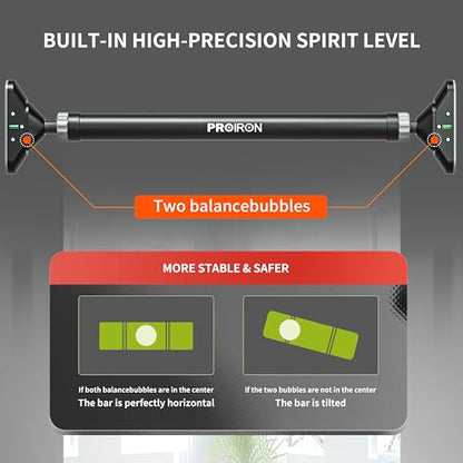 PROIRON Door Pull Up Bar Doorway Frame Chin Up Bar from 28.3in-38.2in,No Screws,Home Gym Upper Body Workout Fitness Equipment,Exercise Hanging Bar Portable,Non-slip Secure Grip,440 LB